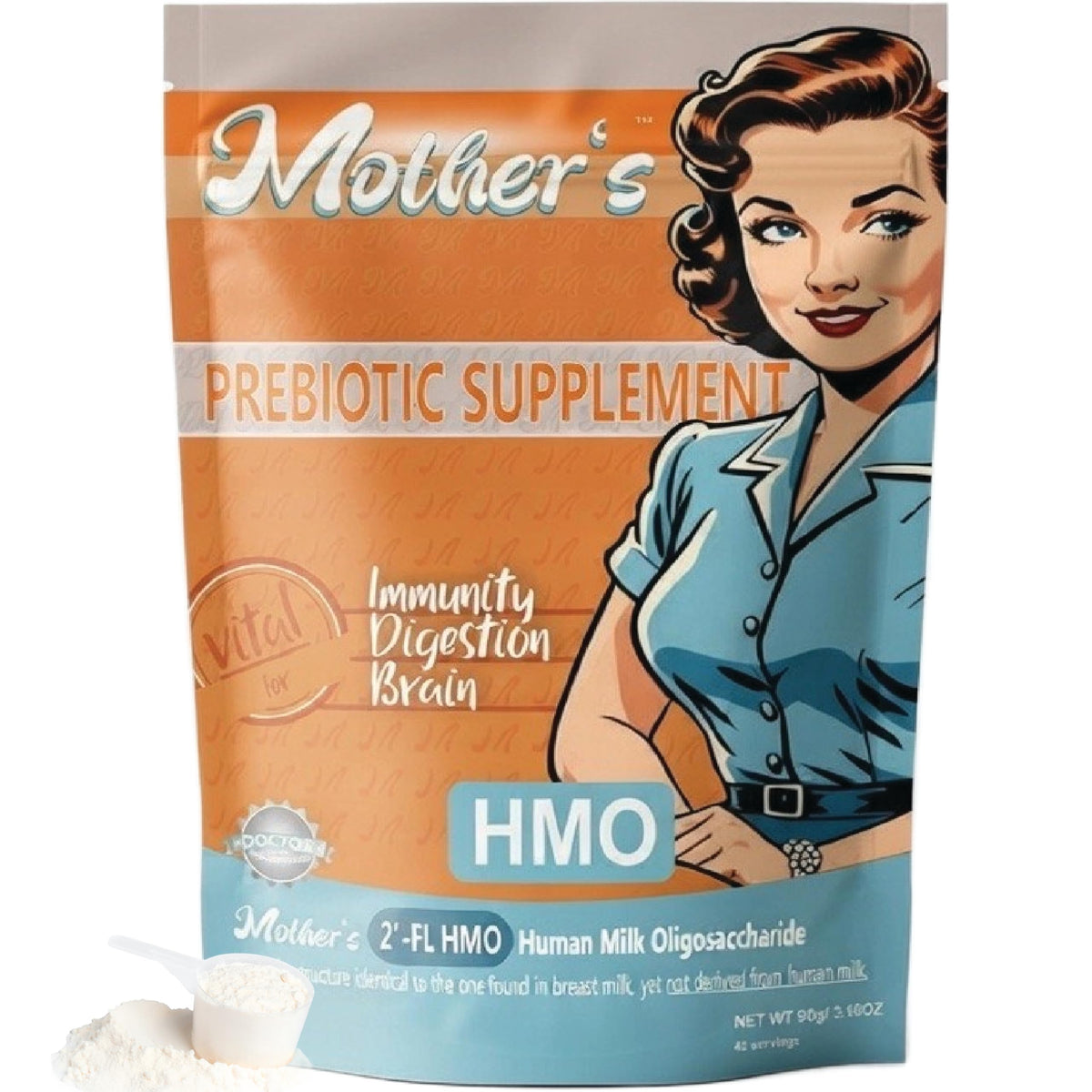 Poudre prébiotique HMO de Mother's 90g vue avant