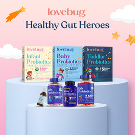 Poudre probiotique LOVEBUG avec des aliments