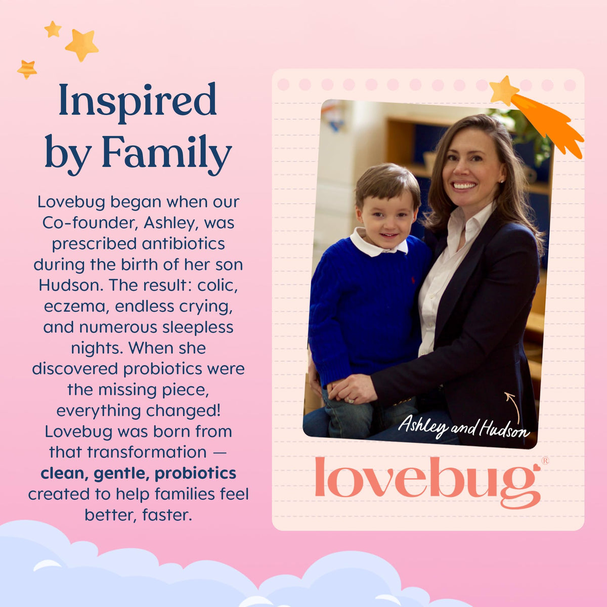 Poudre probiotique LOVEBUG sur une cuillère