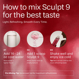 Poudre PVOLVE Sculpt 9 sur une surface de cuisine