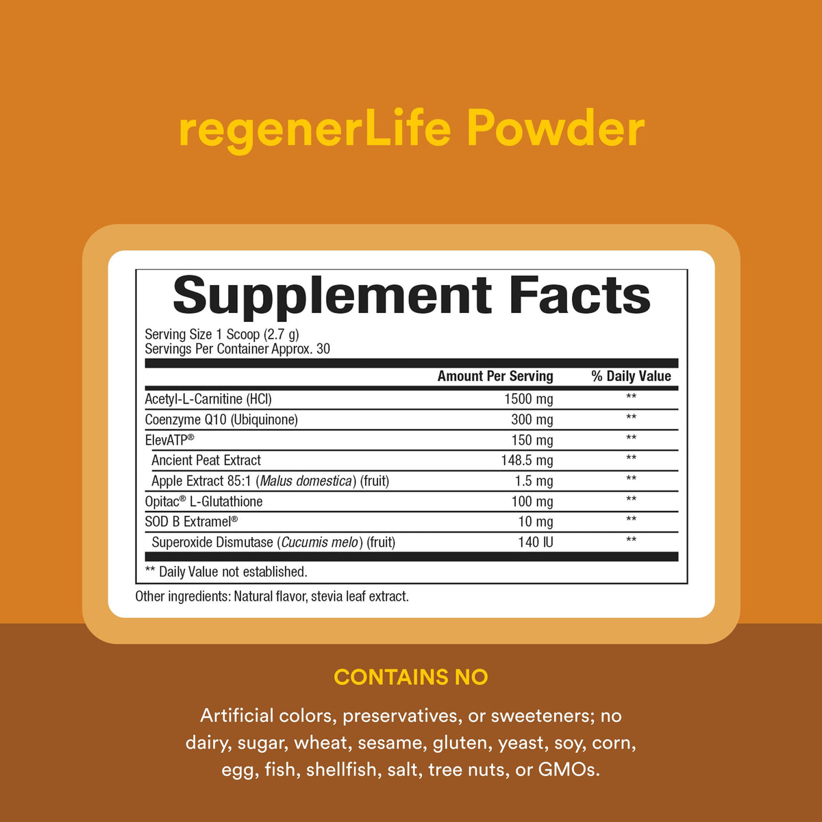 Poudre RegenerLife avec des fruits tropicaux