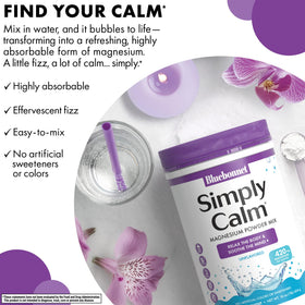 Poudre Simply Calm de BlueBonnet 16 oz dans une cuisine