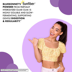 Poudre Sunfiber de BlueBonnet dans un verre d'eau