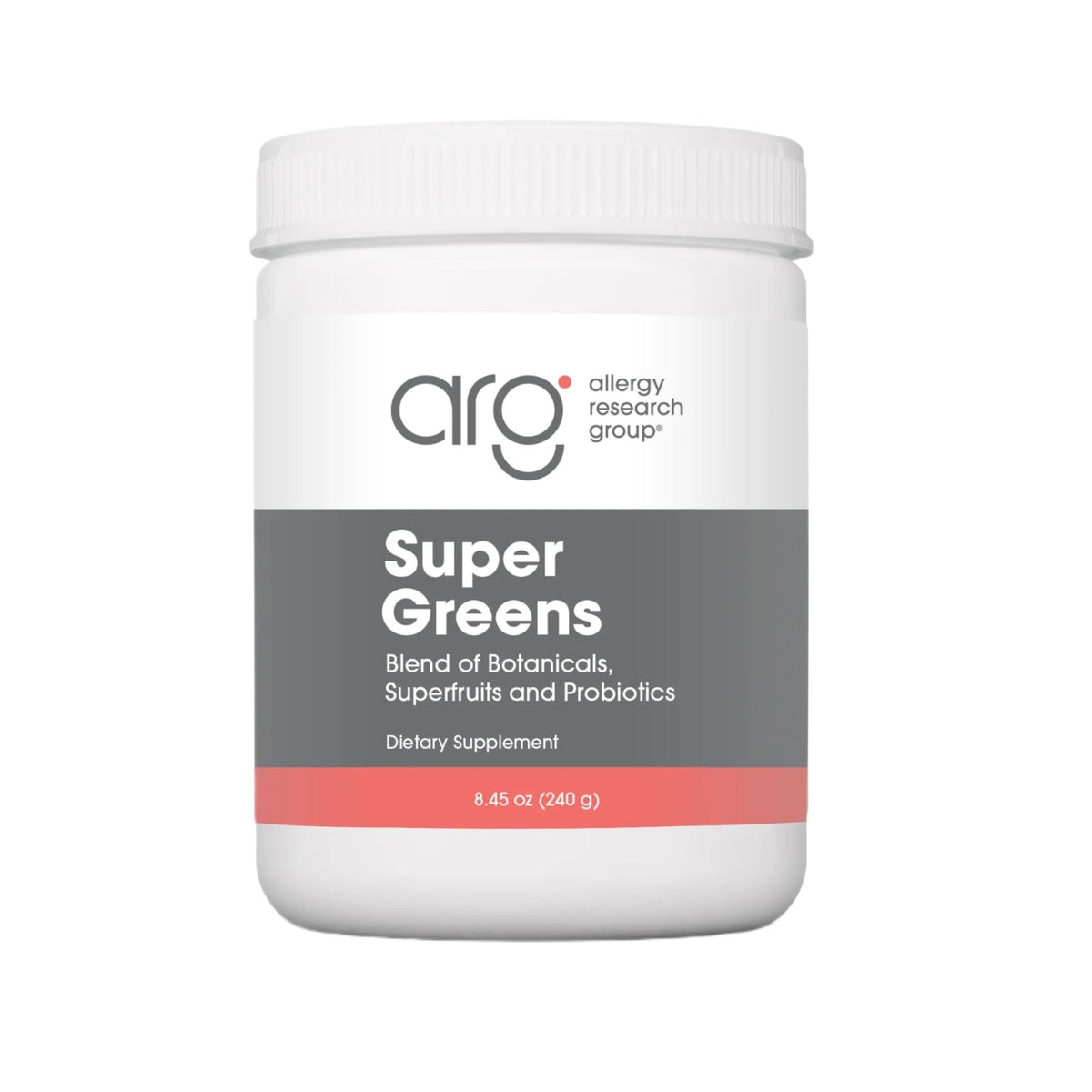 Poudre Super Greens Allergy Research Group 250 g vue de face