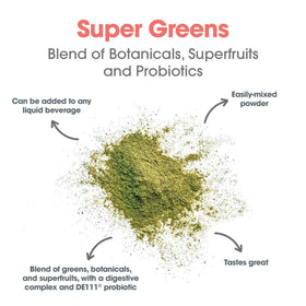 Poudre Super Greens Allergy Research Group dans un smoothie