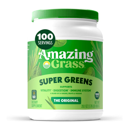 Poudre Super Greens Bio Amazing Grass vue de face