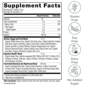 Poudre Super Greens Bio Ancient Nutrition 159g avec cuillère