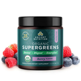 Poudre Super Greens Bio Ancient Nutrition 159g vue de face