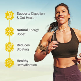 Poudre Super Greens mélangée dans un smoothie