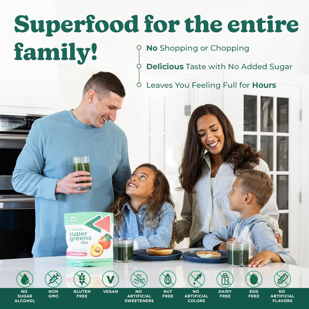 Poudre Super Greens Rewind en sachets individuels