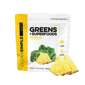 Poudre Super Greens Tropical Clean Simple Eats vue de face