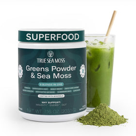 Poudre Super Greens TrueSeaMoss 272g vue de face
