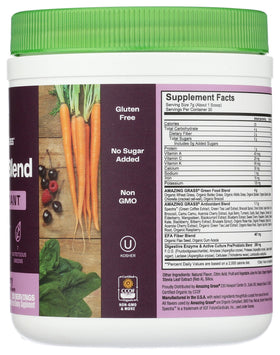 Poudre superaliment Amazing Grass aux baies douces près de fruits frais