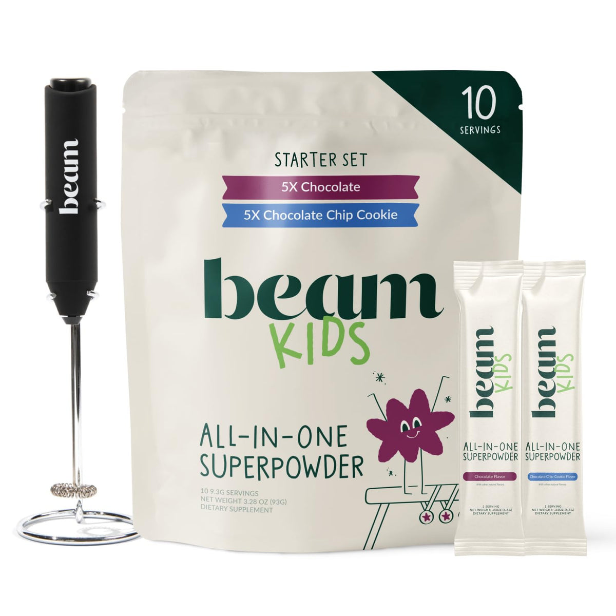 Poudre superaliment BEAM pour enfants 322g, emballage avant