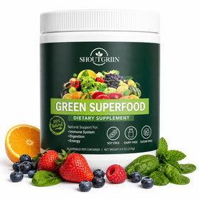 Poudre Superaliment Vert SHOUTGRIIN 372g vue de face