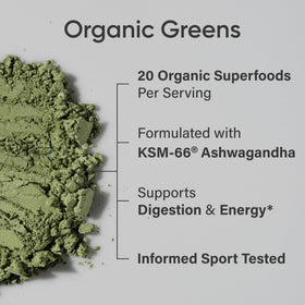 Poudre superfood bio Sports Research dans un bol avec fruits