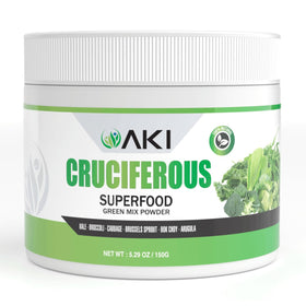 Poudre superfood crucifères AKI ORGANIC 200g vue de face avec emballage