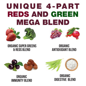 Poudre Superfood Enfants Greens + Reds dans un bol avec une cuillère