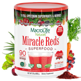 Poudre superfood Miracle Reds de MacroLife Naturals, vue avant