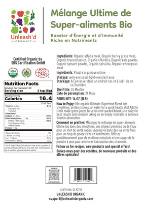 Poudre Superfood Ultime Bio 'D ORGANIC vue arrière