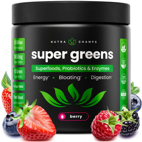 Poudre SuperGreens NutraChamps 318g vue de face