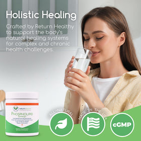 Poudre Synergie Phospholipides Return Healthy sur une table