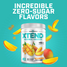 Poudre Xtend EAA + BCAA 408g sur une table de sport