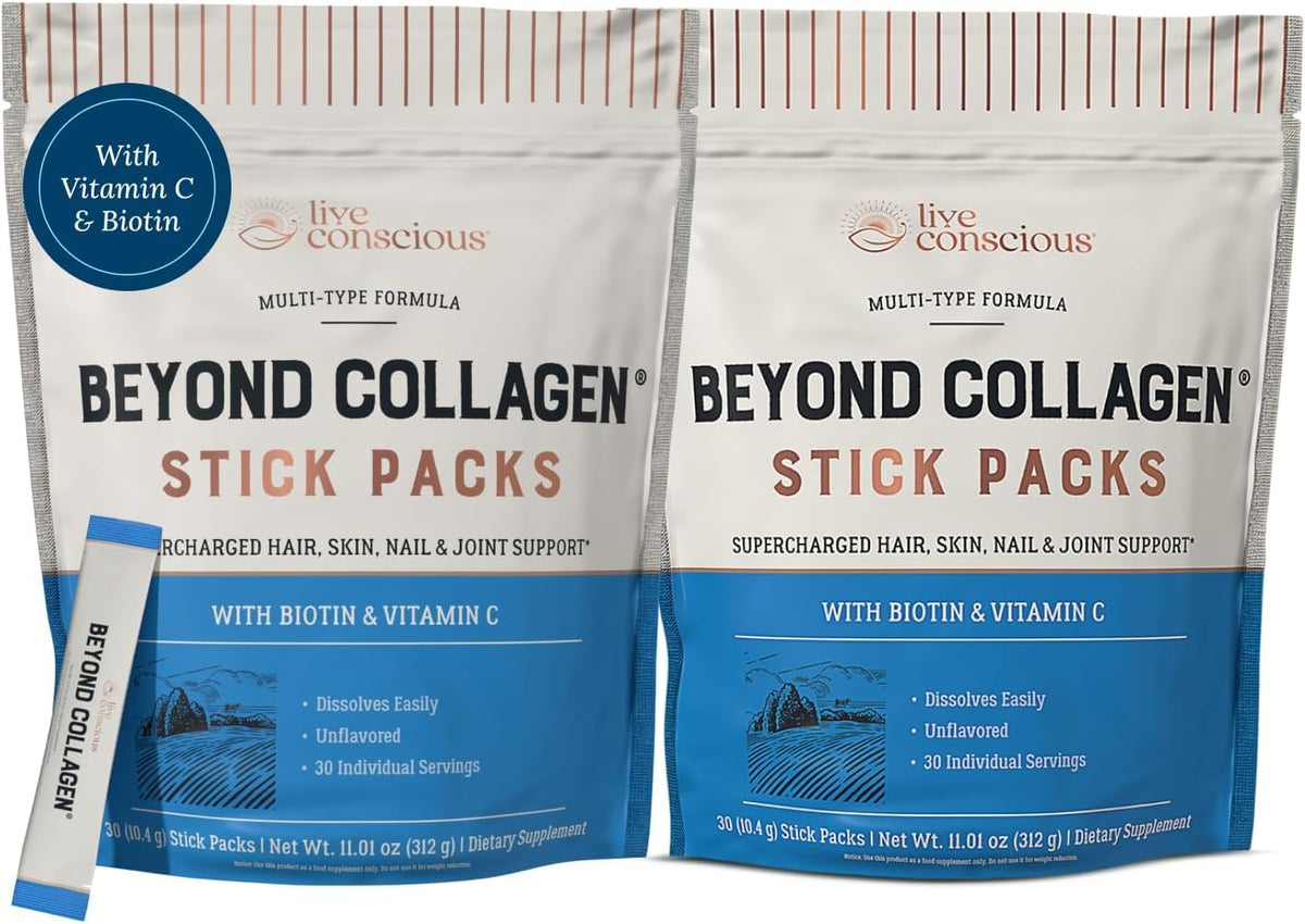 Poudres de collagène hydrolysé Live Conscious sachet individuel