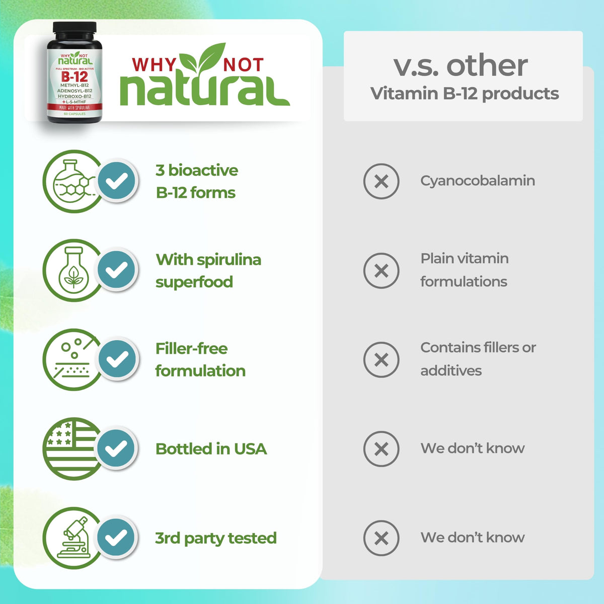 Pourquoi pas naturel Vitamine B12 5000 mcg en format 50g