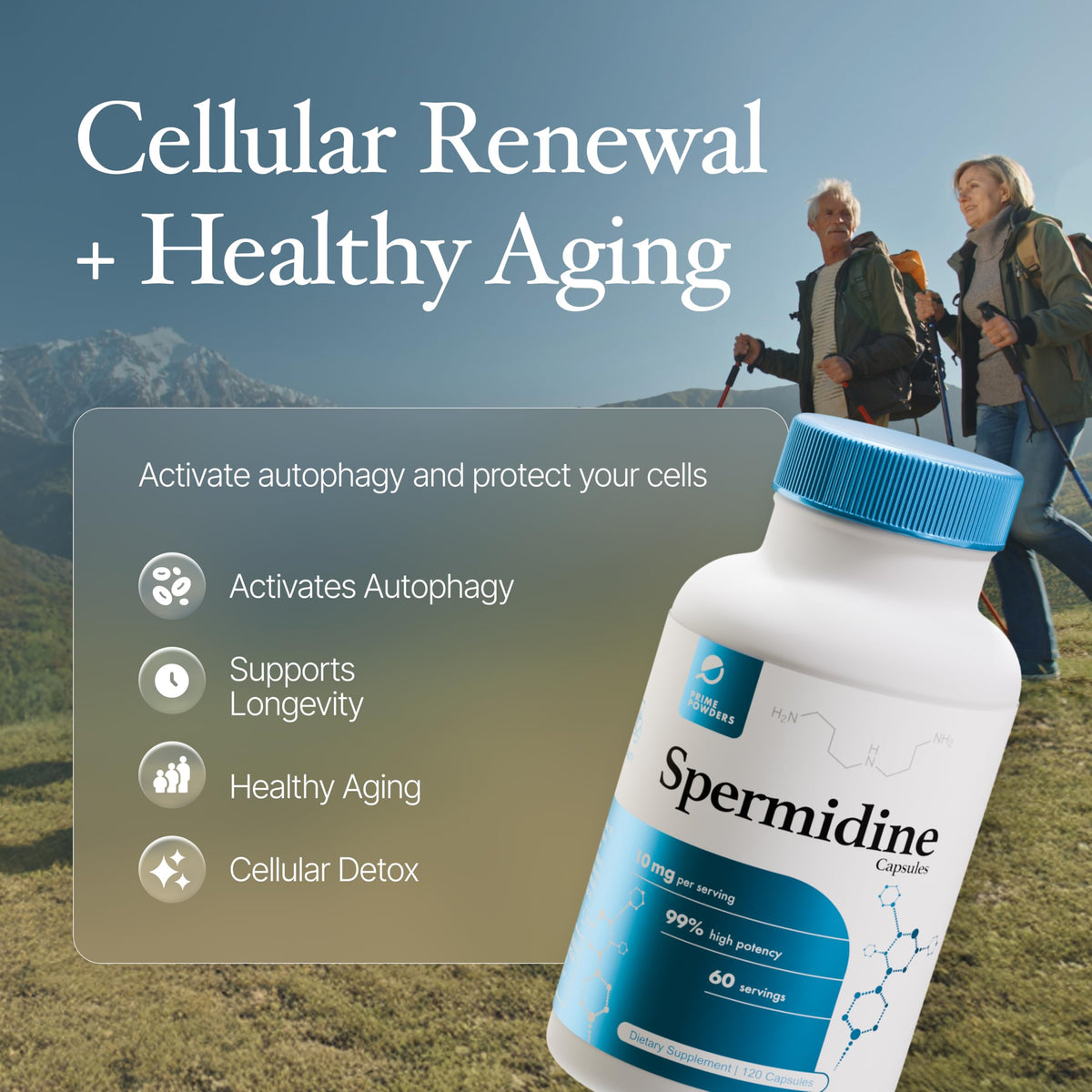 Powders Capsules de Spermidine 99% Pure vue arrière