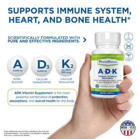 Power By Naturals ADK capsules en gros plan