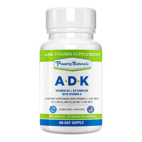 Power By Naturals ADK complément alimentaire 60 capsules devant