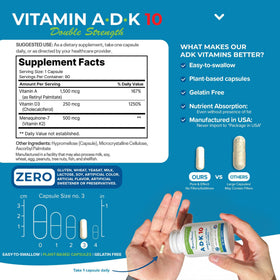 Power By Naturals Complément Alimentaire ADK 180 Capsules - ingrédients