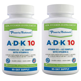 Power By Naturals Complément Alimentaire ADK 180 Capsules - vue de face
