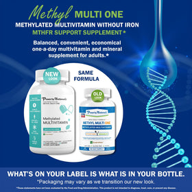 Power By Naturals Methyl Multi One 60 capsules side view
