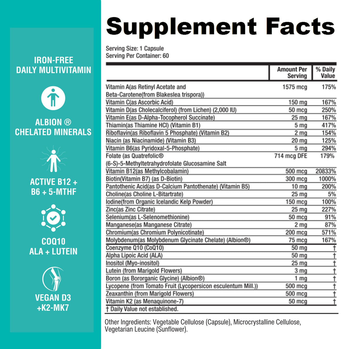 Power By Naturals Methyl Multi One multivitamine 120 capsules avec étiquette