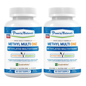 Power By Naturals Methyl Multi One multivitamine 120 capsules face avant