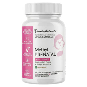 Power By Naturals Methyl Prenatal 60 capsules front view
