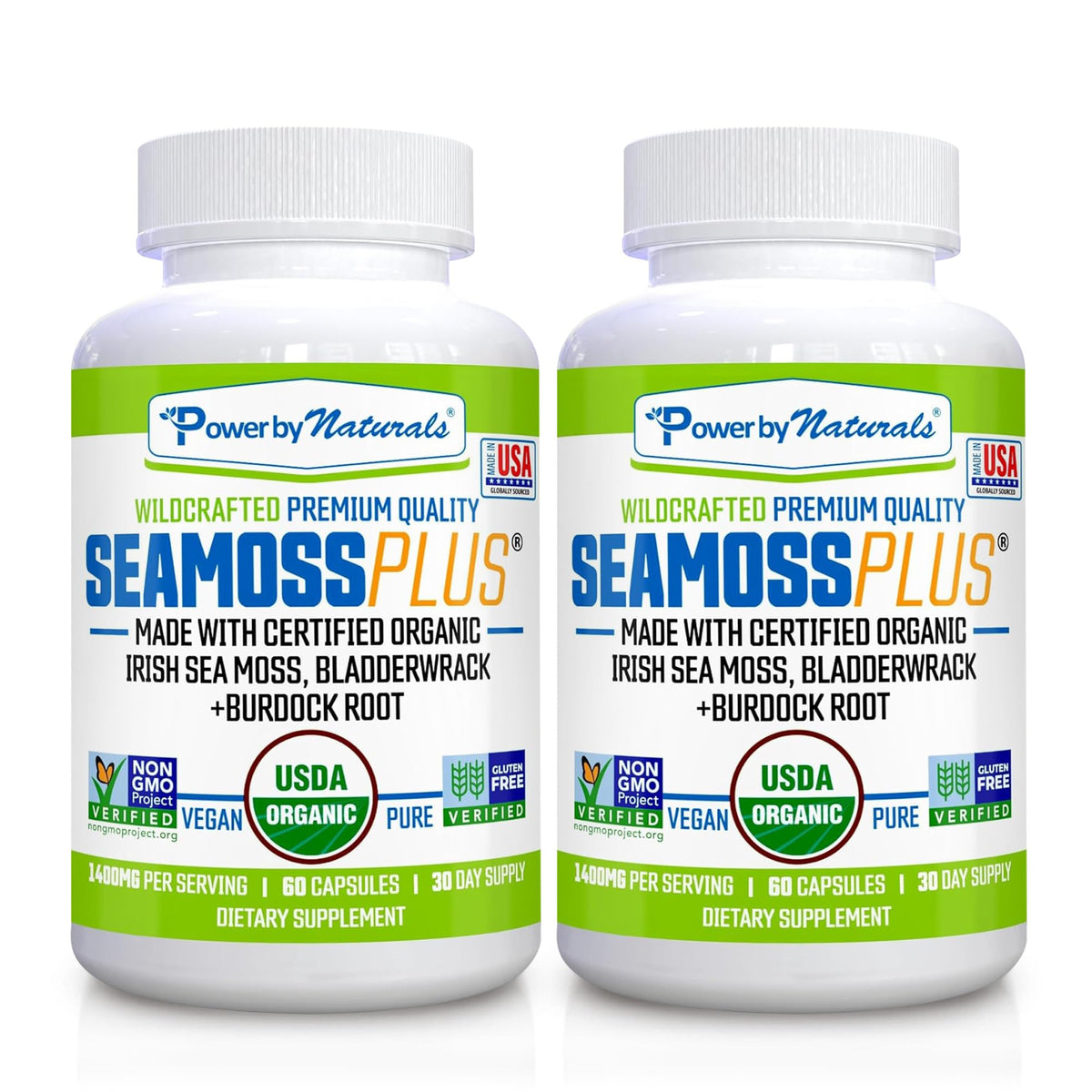 Power By Naturals Mousse de Mer Irlandais Bio 120 capsules vue de face
