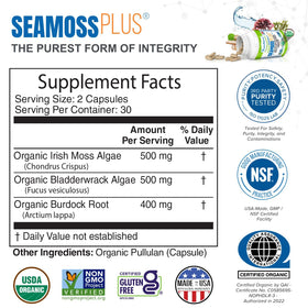 Power By Naturals Mousse de Mer Irlandais Bio capsules avec étiquette