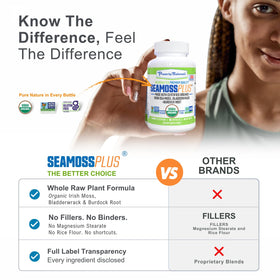 Power By Naturals Sea Moss Plus capsules avec des ingrédients naturels