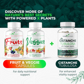 POWERED X PLANTS Capsules de Fruits et Légumes dans un environnement naturel