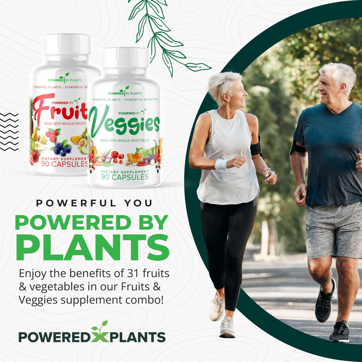 POWERED X PLANTS Capsules de Fruits et Légumes vue arrière de l'emballage
