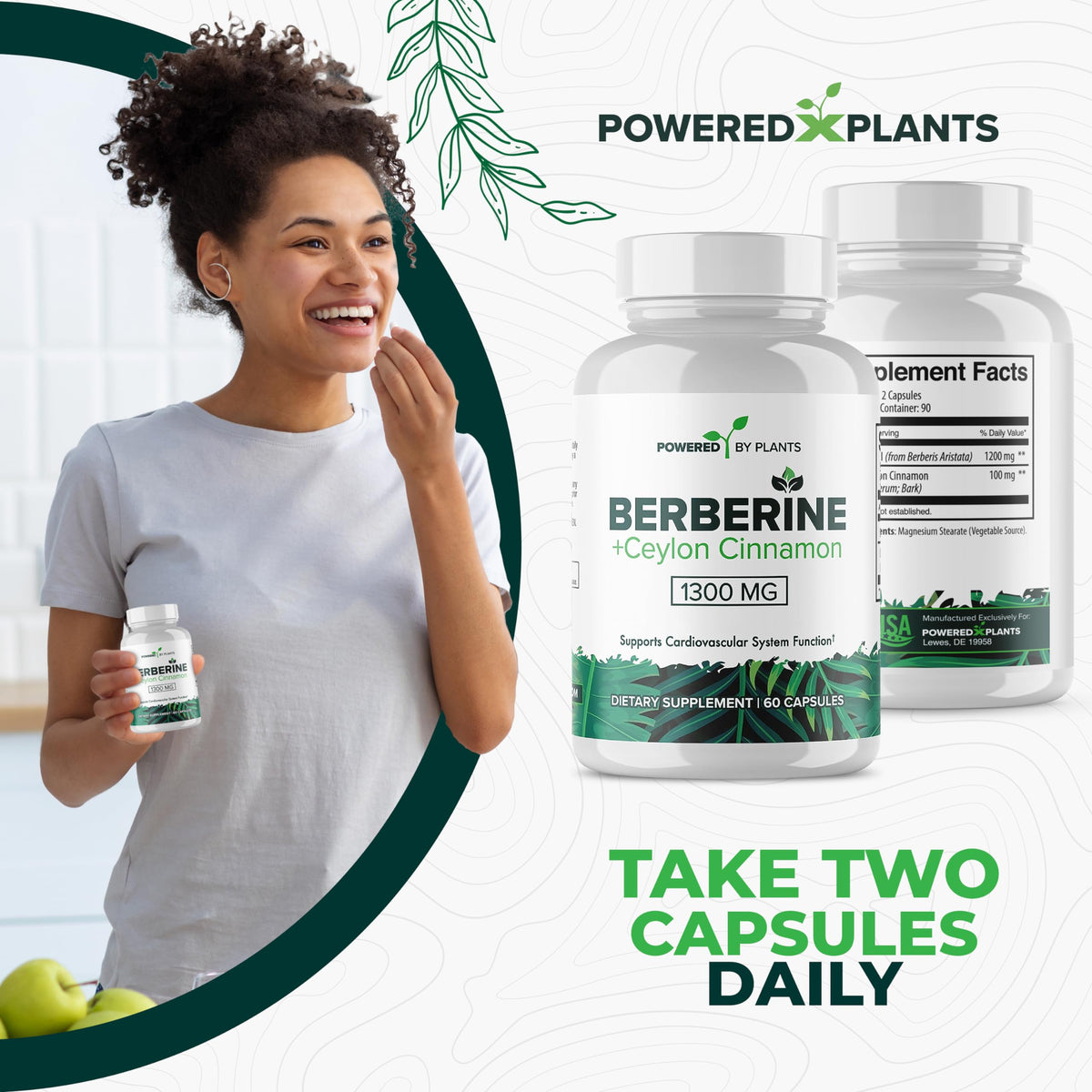 POWERED X PLANTS Complément Alimentaire Berbérine 1300mg à côté d'autres produits