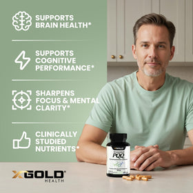 PQQ fermenté X Gold Health en gros plan sur une capsule