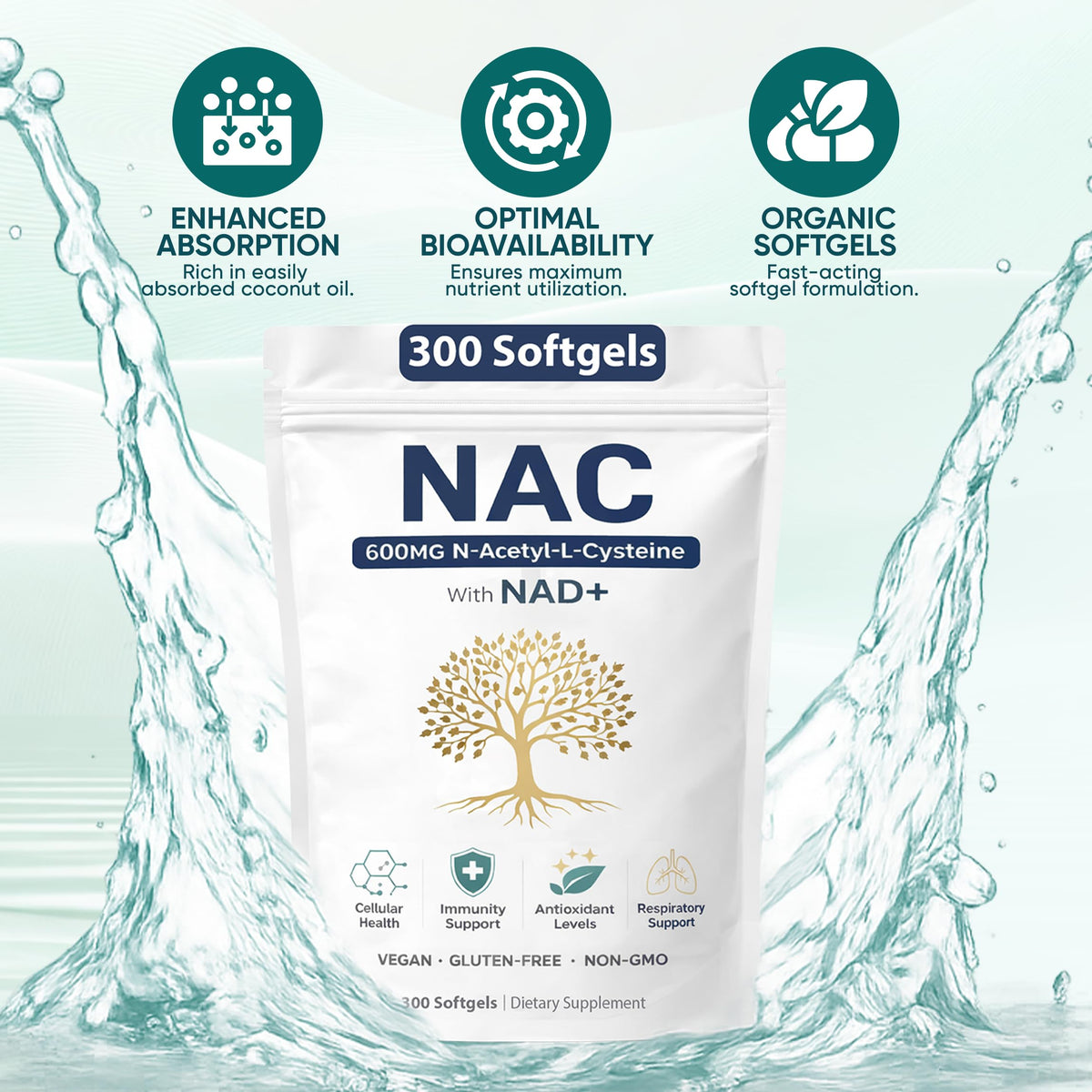 PRCYZO NAC 600mg capsules végétariennes ouvertes