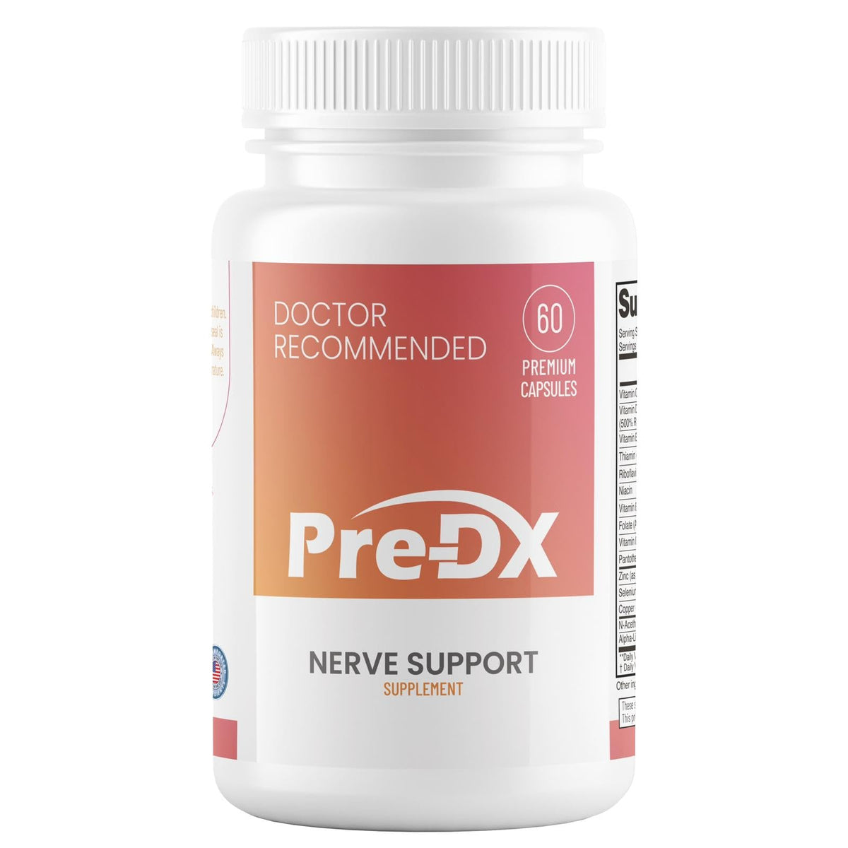 Pre-DX Complément Alimentaire L-Méthylfolate 60 capsules vue de face