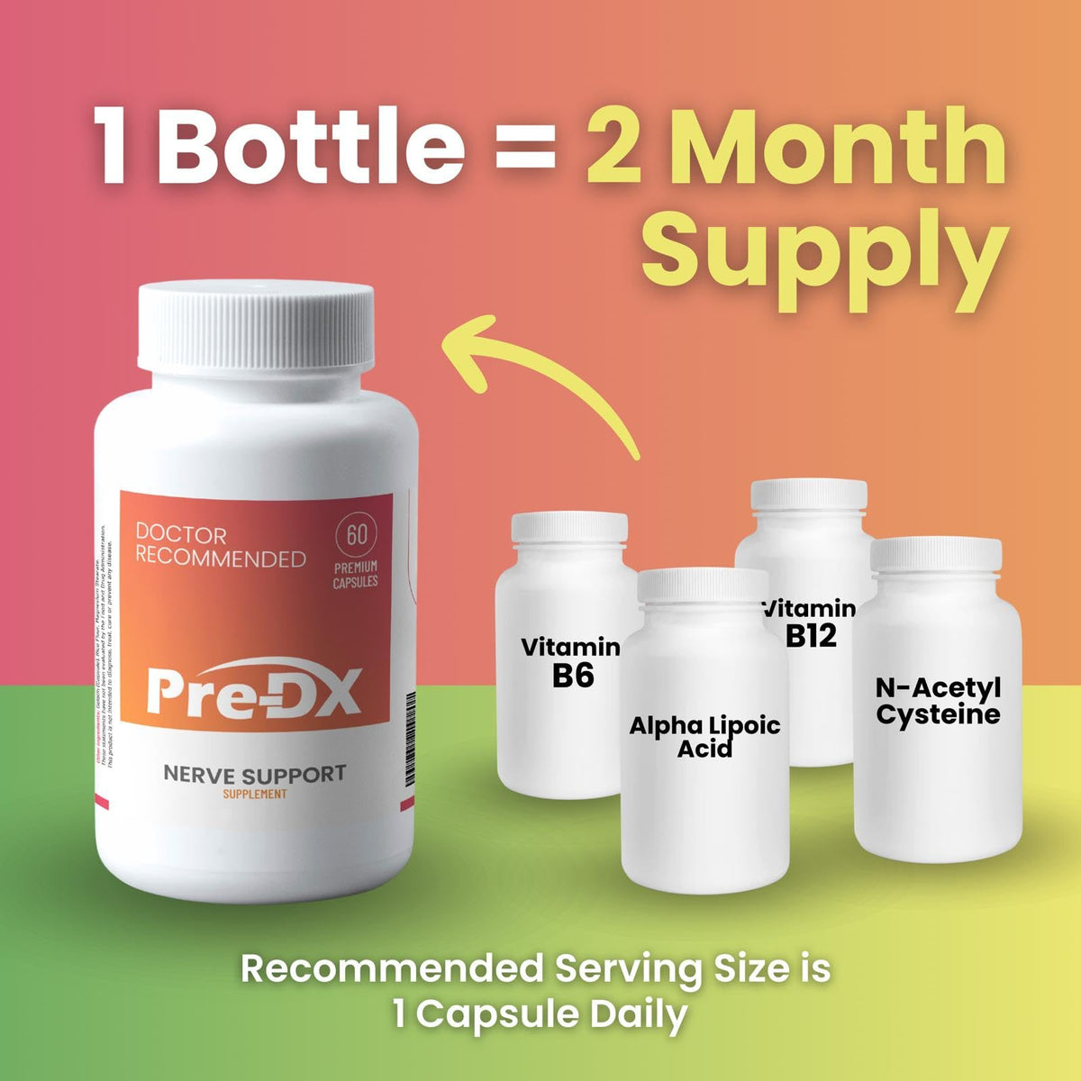 Pre-DX Complément Alimentaire L-Méthylfolate vue latérale