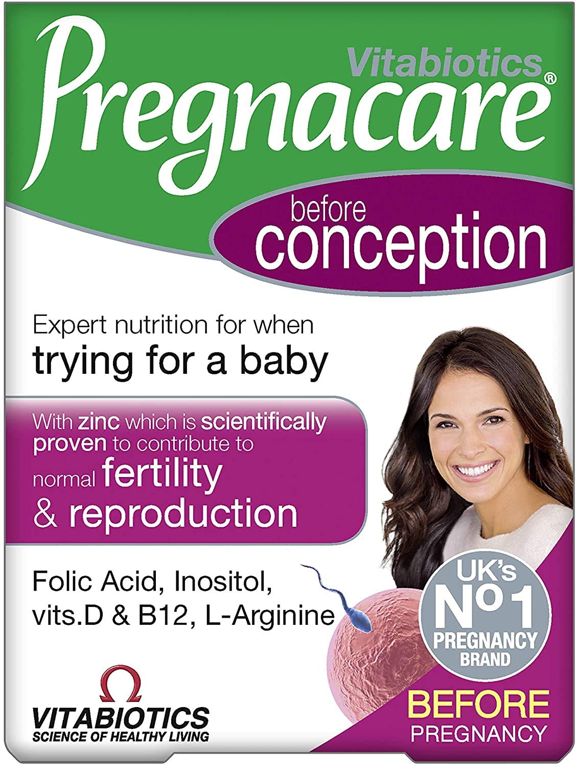 Pregnacare Avant Conception 30 comprimés vue de face