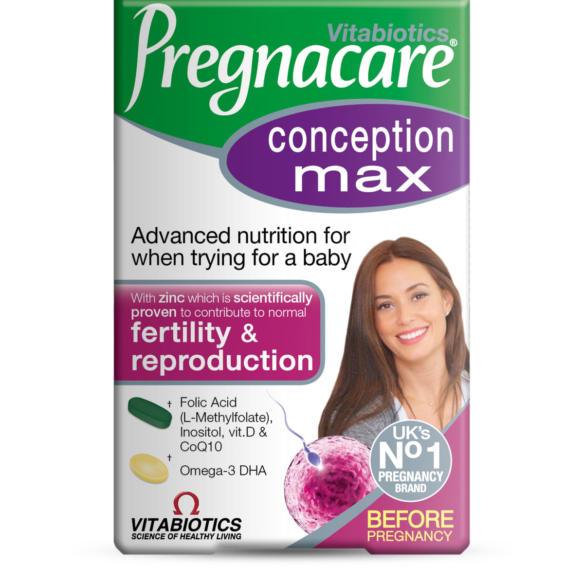 Pregnacare Conception Max complément alimentaire 150g vue avant